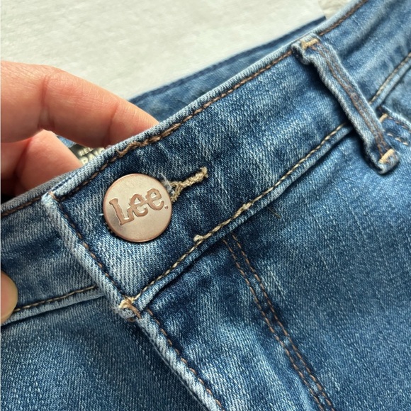 Lee Jeans Relaxed Fit Straight Leg High Rise Wash Blue Size M - Picture 11 of 12